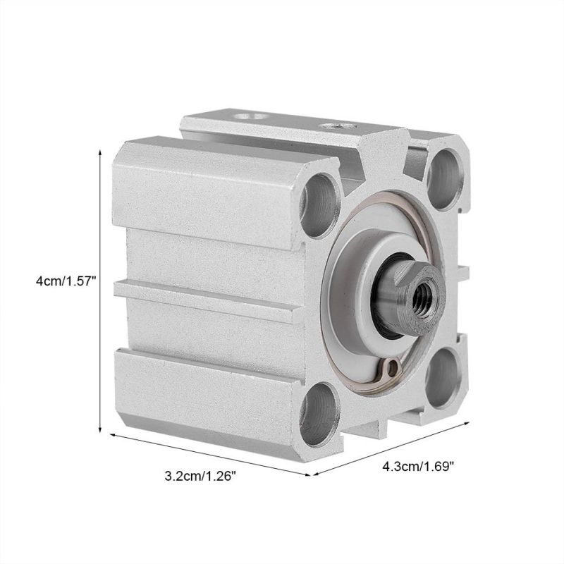 Aluminum Compressed Air Cylinder Compact Pneumatic Piston Cylinder Tube