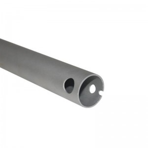 CNC plateado personalizado 6063 T5, tubo de aluminio de gran diámetro, redondo, mecanizado CNC, tubo de orificio de taladro para cilindro