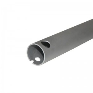 Tubo de alumínio de diâmetro oco personalizado prata CNC 6063 T5 tubo redondo de perfuração CNC para cilindro