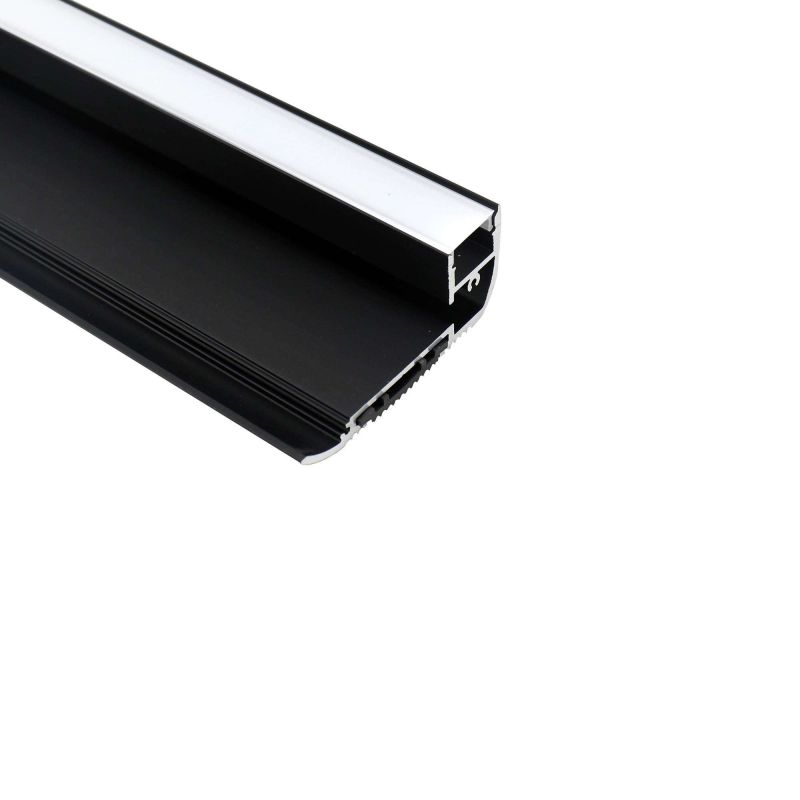 Perfil de aluminio de la luz de tira del LED que sospecha de la escalera de la protuberancia de aluminio para la luz del paso del cine