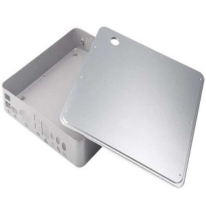 Carcaça eletrônica de estampagem de chapa metálica de alumínio personalizada de alta precisão