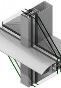 Profilés de mur-rideau en aluminium, extrusion d'aluminium pour façades et systèmes de murs-rideaux